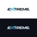 Extreme logo. Logotype with the word extreme. Vector design Royalty Free Stock Photo
