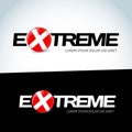 Extreme. Logo with the word extreme. Isolated illustration.