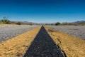 Extreme Low Angle of Desert Road Royalty Free Stock Photo