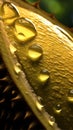 Extreme Macro Close-Up of a Juicy Durian Slice AI Generated