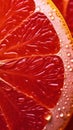 Extreme Macro Close-Up of a Juicy Translucent Grapefruit Slice AI Generated Royalty Free Stock Photo