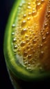 Extreme Macro Close-Up of a Juicy Translucent Winter Melon Slice AI Generated