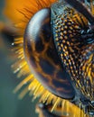 Extreme macro shot of bee compound eye texture