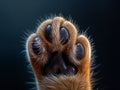 Extreme macro shot of cat paw pad texture