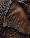 Extreme macro shot of elephant hide texture Royalty Free Stock Photo