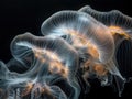 Extreme macro shot of jellyfish epidermis texture