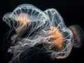 Extreme macro shot of jellyfish epidermis texture