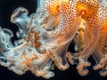 Extreme macro shot of jellyfish epidermis texture