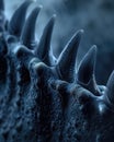 Extreme macro shot of Shark Teeth texture