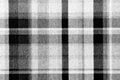 Macro Soft Plaid Check Pattern in Black and White Royalty Free Stock Photo