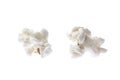 Extreme macro of two popcorns Royalty Free Stock Photo