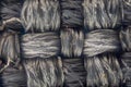 Extreme magnification - Dirty gray knitted fabric texture Royalty Free Stock Photo