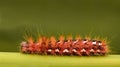 Extreme magnification - Red Caterpillar Royalty Free Stock Photo