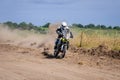 An Extreme Motocross track. Riding on dust track