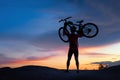 Extreme mountain bike sport athlete man riding outdoors lifestyle trail Royalty Free Stock Photo