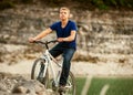 Extreme mountain biking Royalty Free Stock Photo