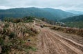 Extreme mountain dirt road Royalty Free Stock Photo