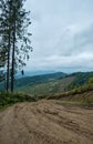 Extreme mountain dirt road Royalty Free Stock Photo