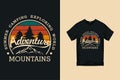 Extreme mountains stylish T-shirt and clothing abstract design. Royalty Free Stock Photo