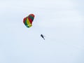 Extreme Parachute on the overcast sky at afternoon. outdoor