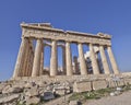 Extreme perspective of Parthenon ancient temple