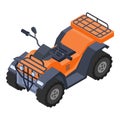 Extreme quad bike icon, isometric style Royalty Free Stock Photo