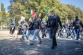 Extreme right-wing italian people join a populist nationalist demonstration Royalty Free Stock Photo