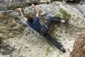 Extreme rock climber Royalty Free Stock Photo