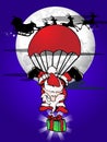 Extreme santa claus parachute