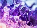 Extreme sharp and detailed Amethyst stone detail, violet variety of quartz