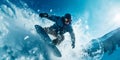 Extreme snowboarder Royalty Free Stock Photo