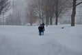 Extreme snowfall during snowstorm in Toronto