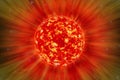 Extreme solar storm, solar flares. Sunburst rays of sunlight. Bright luminous sun with light effect, sunshine with lens flare. Royalty Free Stock Photo