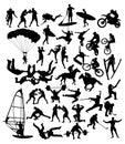 Extreme Sport Activity Silhouettes