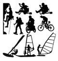 Extreme Sport Activity Silhouettes