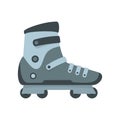 Extreme sport inline skates icon, flat style