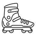 Extreme sport inline skates icon, outline style