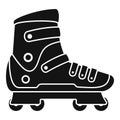 Extreme sport inline skates icon, simple style