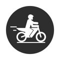Extreme sport motocross active lifestyle block and flat icon