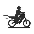 Extreme sport motocross active lifestyle silhouette icon design