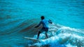 Extreme Sports and Action Photography - Picture of Surfer Man Surfing On Blue Ocean Wave, Kovalam Beach, Chennai, Tamilnadu, India