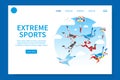 Extreme Sports Landing Page Royalty Free Stock Photo