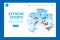 Extreme Sports Landing Page Royalty Free Stock Photo