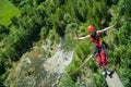 Extreme sports Ropejumping Royalty Free Stock Photo