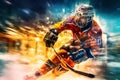 Extreme Sports in Vivid Color - Hockey player (Generative AI)