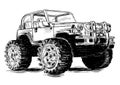 Extreme Sports - 4x4 Sports Utility Vehicle SUV Vector Illustration