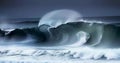 Extreme stormy rough sea. Waimea shorebreak