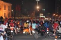 Extreme traffic with many mopeds in Nha Trang, Vietnam, Asia