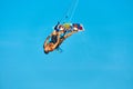 Extreme Water Sport. Kiteboarding, Kitesurfing Air Action. Recreational Sports. Summer Royalty Free Stock Photo