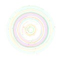 Extremely Complex Colored Orbital Arcs Pattern Royalty Free Stock Photo